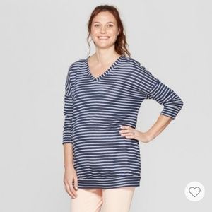 Striped Pullover Maternity sweatshirt